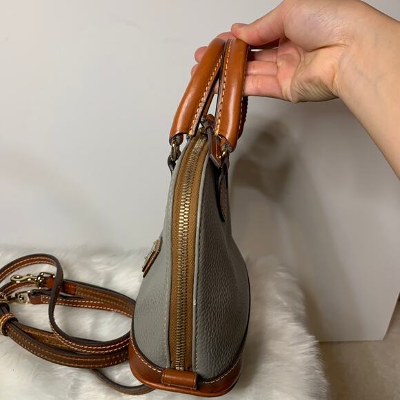 Dooney & Bourke Gray Leather Crossbody Handbags - Picture 5 of 13